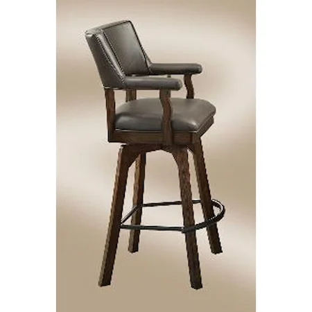 Champion Deluxe Swivel Counter Stool with Upholstered Seat and Back